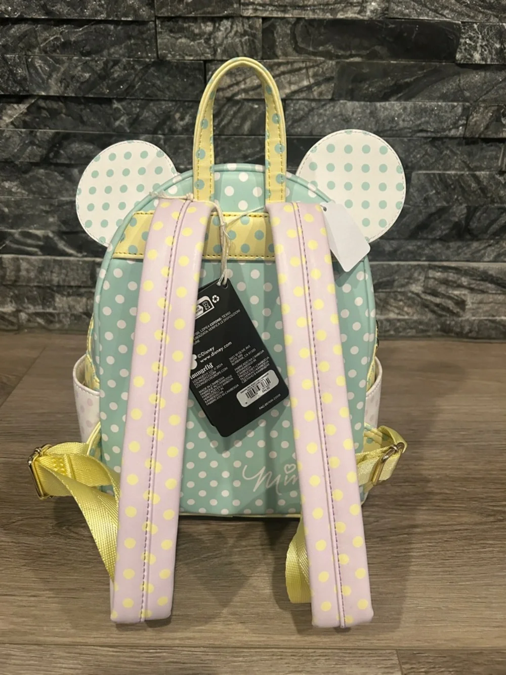 NWT Loungefly Disney Minnie Mouse‎ Pastel Polka Dot Mini Backpack